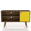 Manhattan Comfort Liberty 42.52\" Mid-Century Modern TV Stand with 2 Shelves & 1 Door - Rustic Brown 