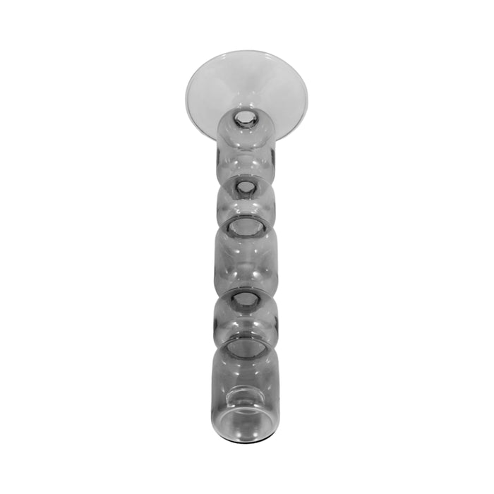 12\" Mixed Bubble Taper Candleholder - Black 