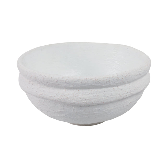 12\" x 12\" Textured Bowl - White 