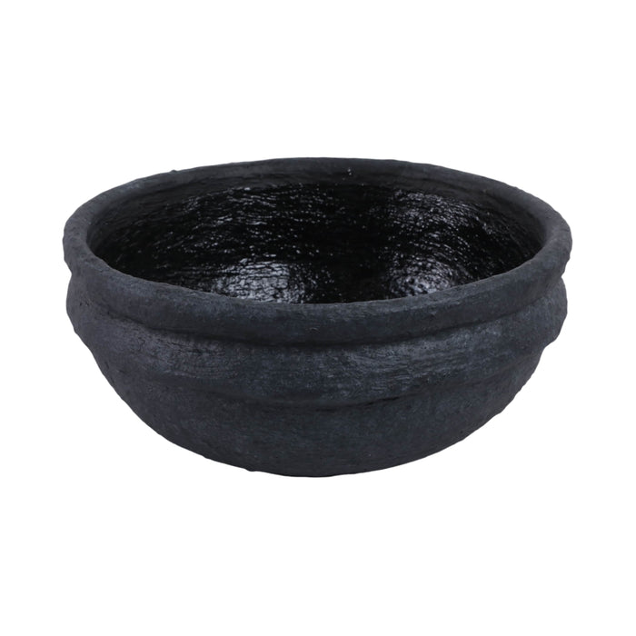 12\" x 12\" Textured Bowl - Black 