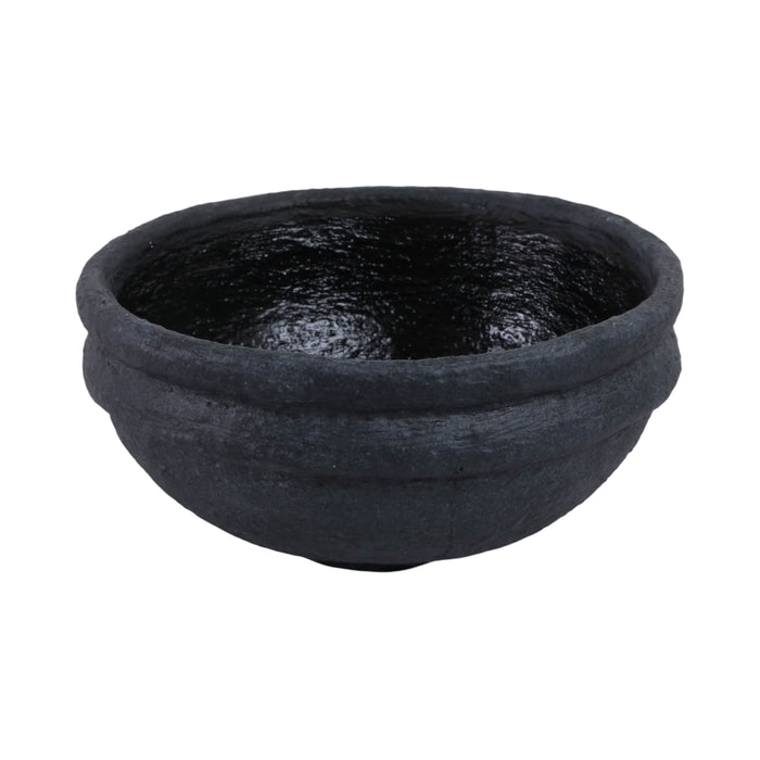 12\" x 12\" Textured Bowl - Black 