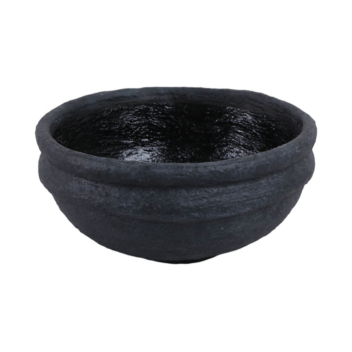 12\" x 12\" Textured Bowl - Black 