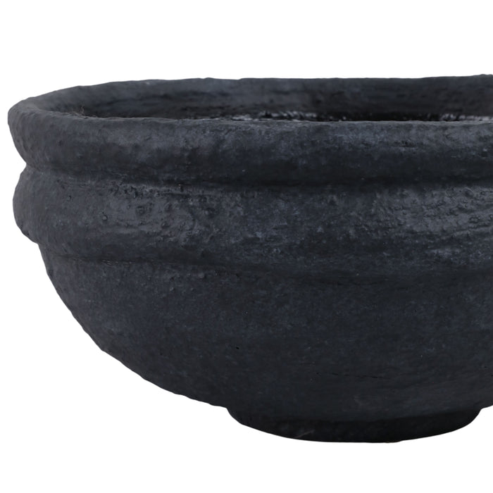 12\" x 12\" Textured Bowl - Black 