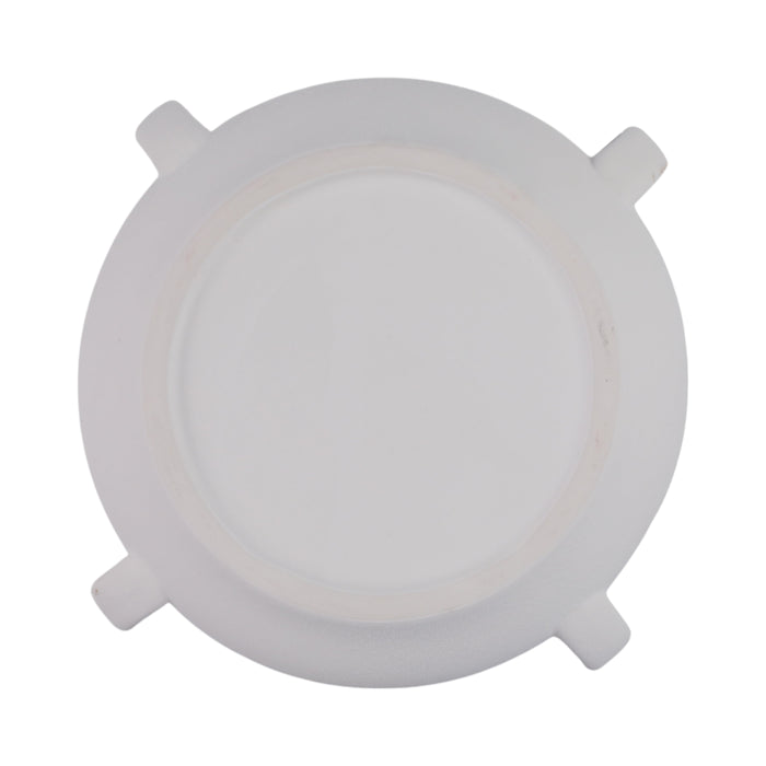 12\" Textured Bowl with Handles - White 