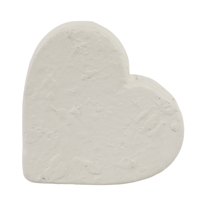 8\" Textured Ecomix Heart - Ivory 