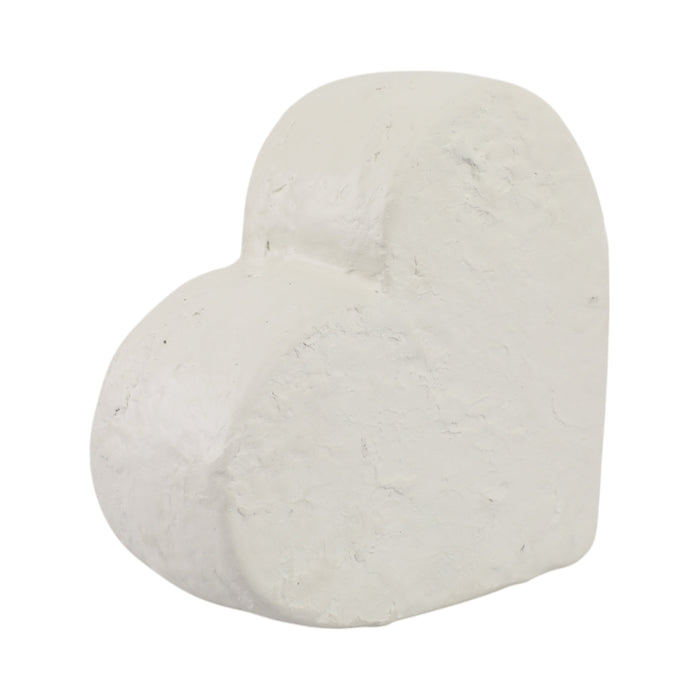 8\" Textured Ecomix Heart - Ivory 