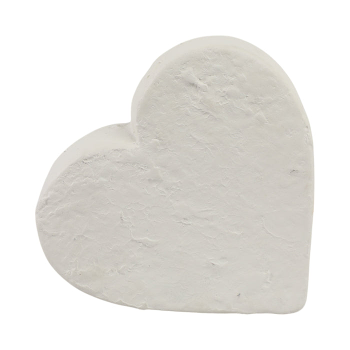 8\" Textured Ecomix Heart - Ivory 