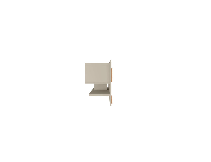 Manhattan Comfort Astor 70.86\" Modern Floating Entertainment Center with Media Shelves - Off White