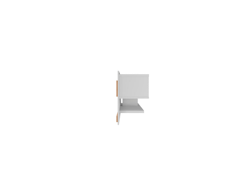 Manhattan Comfort Astor 70.86\" Modern Floating Entertainment Center with Media Shelves - White