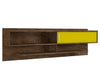 Manhattan Comfort Astor 70.86\" Modern Floating Entertainment Center with Media Shelves - Rustic Brown