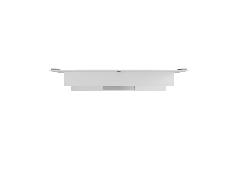 Manhattan Comfort Plaza 64.25\" Modern Floating Wall Entertainment Center with Display Shelves - White