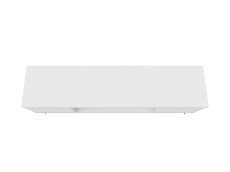 Manhattan Comfort Bradley 62.99\" TV Stand with 2 Media Shelves & 2 Storage Shelves - White & Rustic Brown