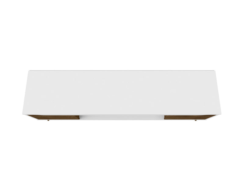 Manhattan Comfort Bradley 62.99\" TV Stand with 2 Media Shelves & 2 Storage Shelves - White