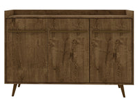 Manhattan Comfort Bradley 53.54” Buffet Stand with 4 Shelves - Rustic Brown