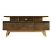 Manhattan Comfort Yonkers 62.99\" TV Stand with Solid Wood Legs & 6 Media Storage Compartments - Rust