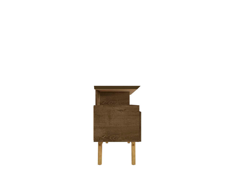 Manhattan Comfort Yonkers 62.99\" TV Stand with Solid Wood Legs & 6 Media Storage Compartments - Rust