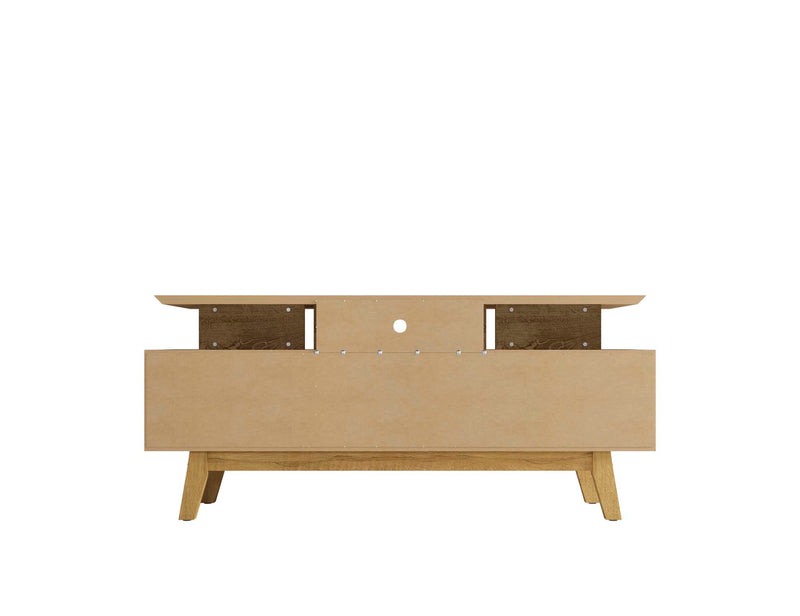 Manhattan Comfort Yonkers 62.99\" TV Stand with Solid Wood Legs & 6 Media Storage Compartments - Rust