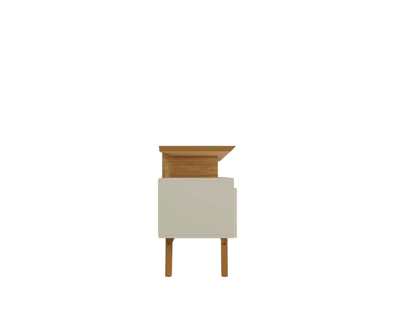 Manhattan Comfort Yonkers 70.86\" TV Stand with Solid Wood Legs & 6 Media Storage Compartments - Off 