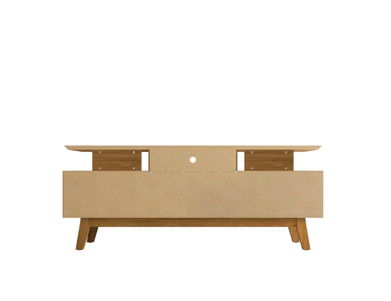 Manhattan Comfort Yonkers 70.86\" TV Stand with Solid Wood Legs & 6 Media Storage Compartments - Blac