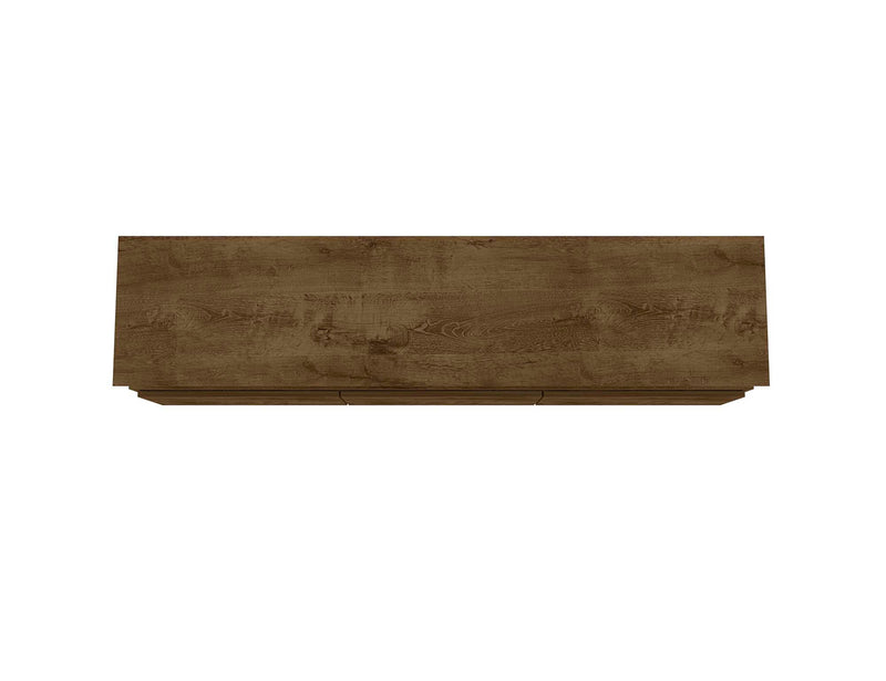 Manhattan Comfort Yonkers 70.86\" TV Stand with Solid Wood Legs & 6 Media Storage Compartments - Rust
