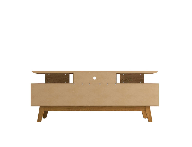 Manhattan Comfort Yonkers 70.86\" TV Stand with Solid Wood Legs & 6 Media Storage Compartments - Rust