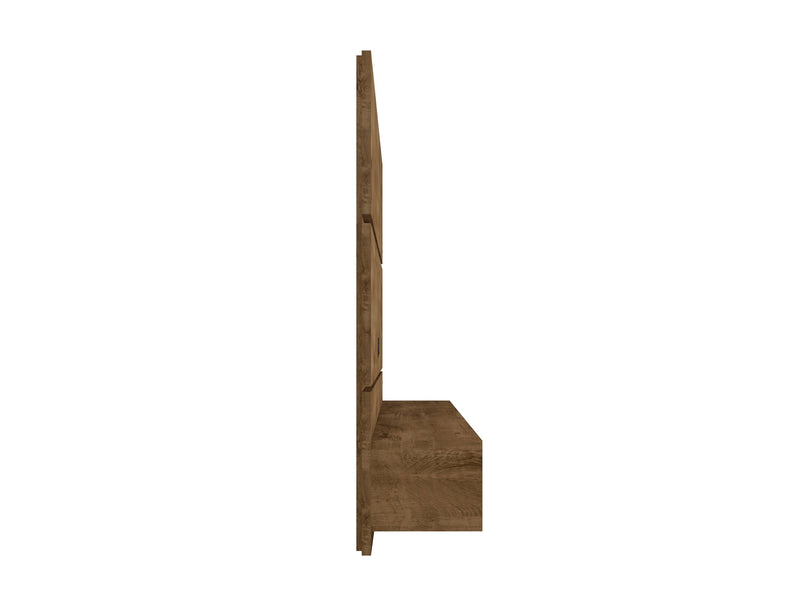Manhattan Comfort Vernon 62.99\" Floating Wall Entertainment Center - Rustic Brown