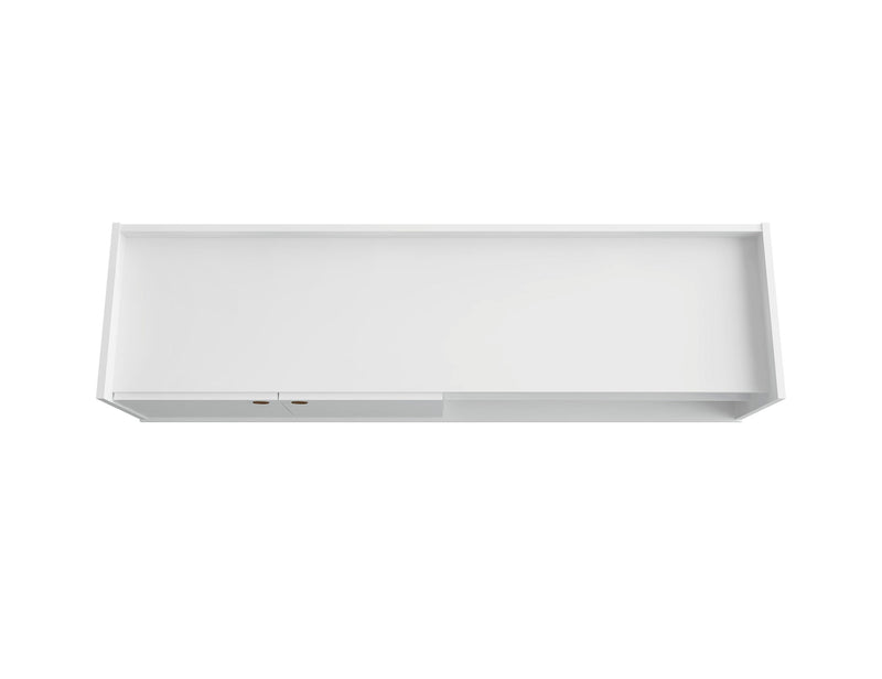 Manhattan Comfort Bogart 53.54\" Mid-Century Modern TV Stand - White & Natural