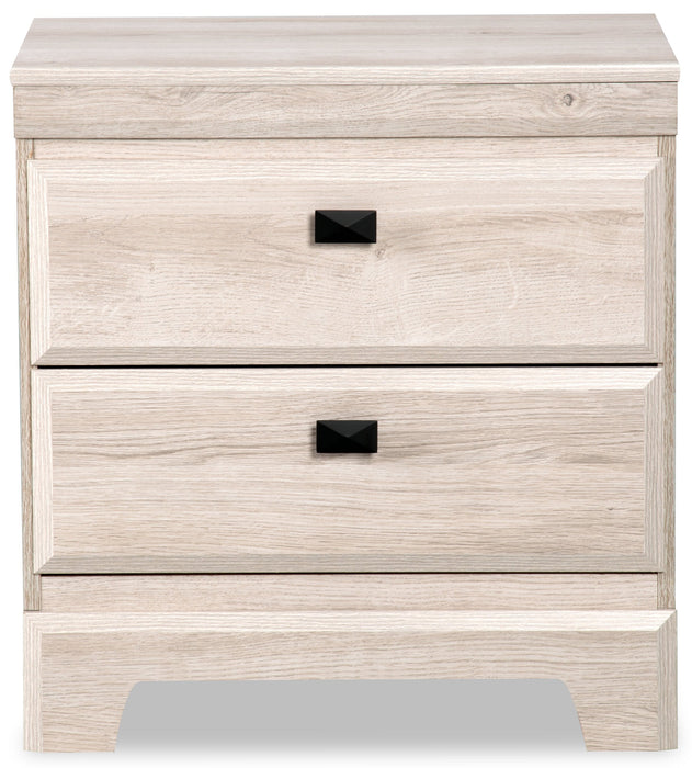 Yorkdale Bedside 2-Drawer Nightstand, 23.5\"W x 24.7\"H, Made in Canada - White 