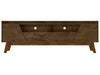 Manhattan Comfort Mid-Century Modern Marcus 70.86\" TV Stand with Solid Wood Legs - Rustic Brown