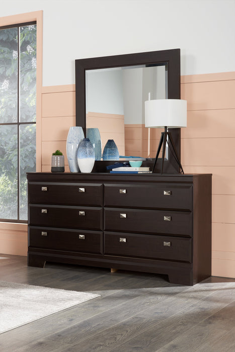 Yorkdale Bedroom Dresser Mirror, Made in Canada - Brown 