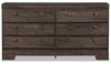 Yorkdale Bedroom 6-Drawer Dresser, 61.4\"W x 32.3\"H, Made in Canada - Grey 