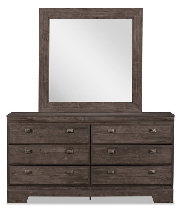 Yorkdale Bedroom Dresser Mirror, Made in Canada - Grey 