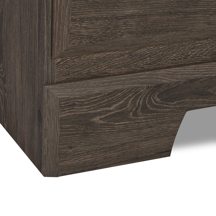 Yorkdale Bedside 2-Drawer Nightstand, 23.5\"W x 24.7\"H, Made in Canada - Grey 