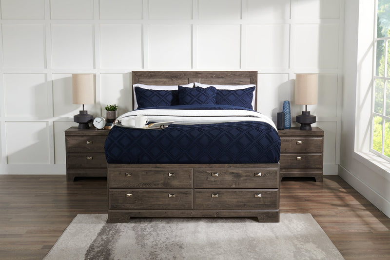 Yorkdale Queen Storage Bed - Grey