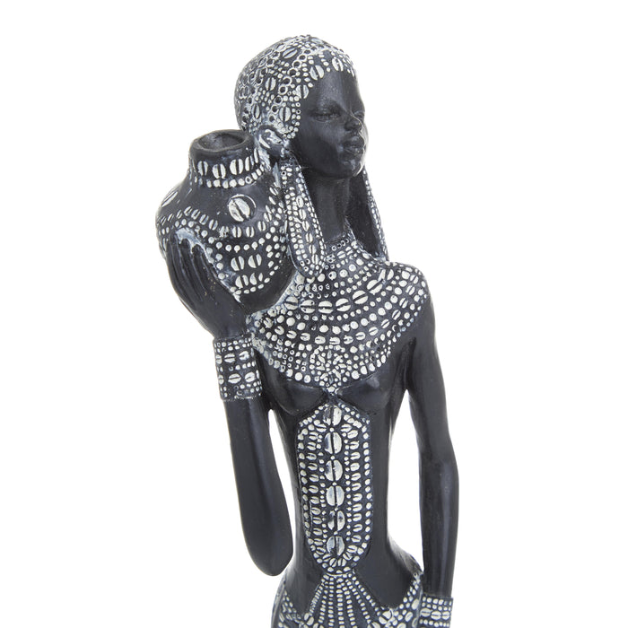 Polystyrene 14\" African Women - Set of 2