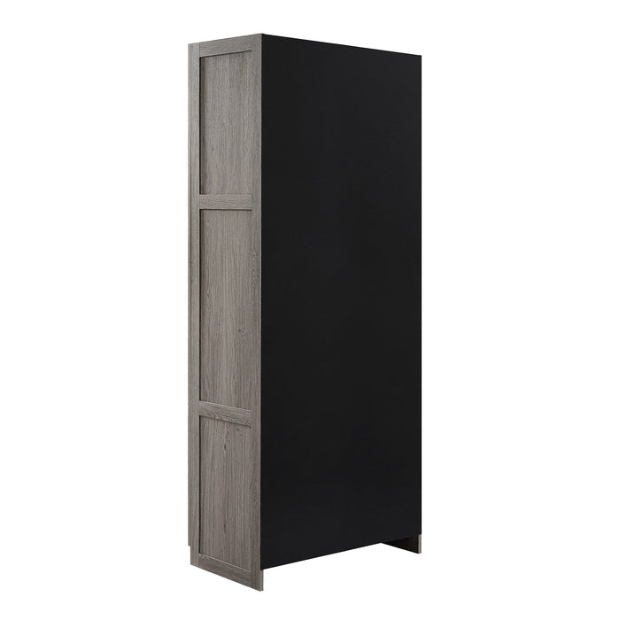 Manhattan Comfort Hopkins Modern Freestanding Storage Closet with 7 Shelves - Grey