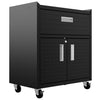 Manhattan Comfort Fortress Textured Metal 31.5\" Garage Mobile Cabinet with Drawer & 2 Adjustable She