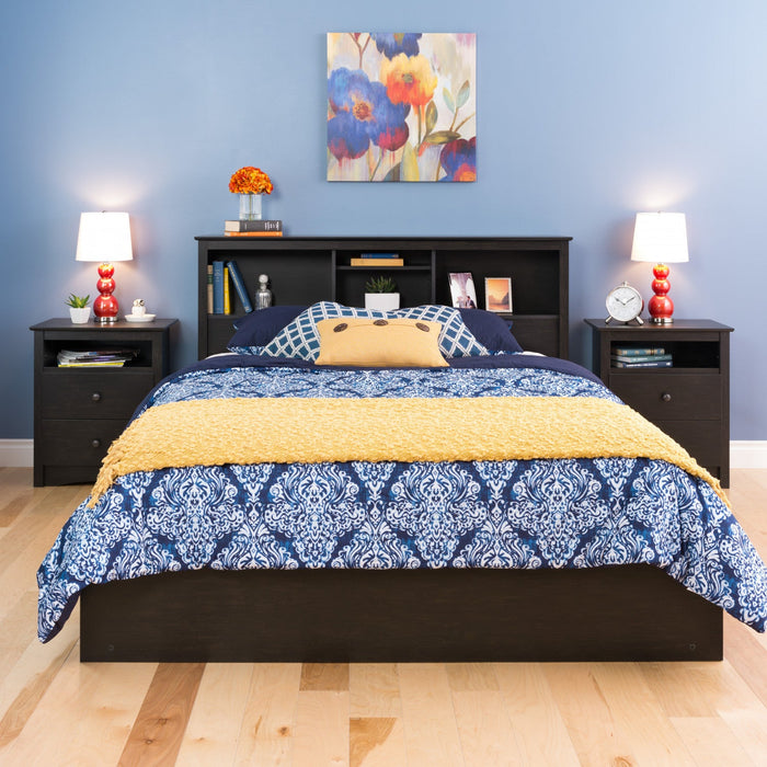 Jade 2-Drawer Nightstand - Washed Black