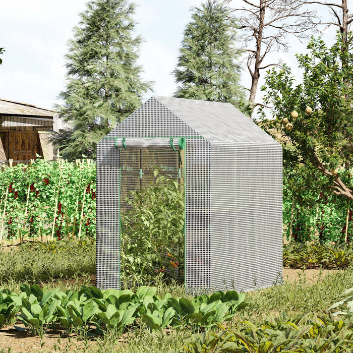 Outsunny 73\" X 47\" X 75\" Walk-in Greenhouse Outdoor Portable Plant Flower Growth Warm House Garden T