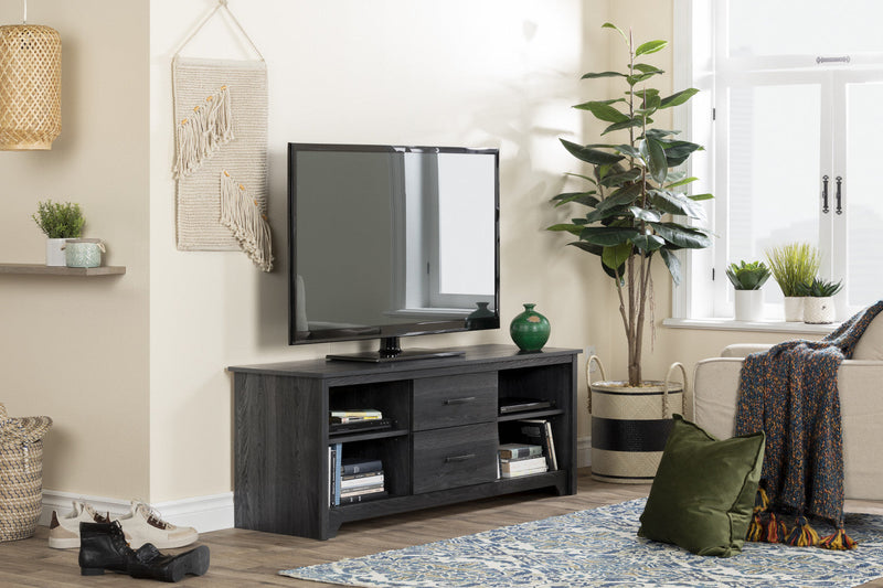 Fusion 60\" TV Stand With Drawers - Grey Oak 