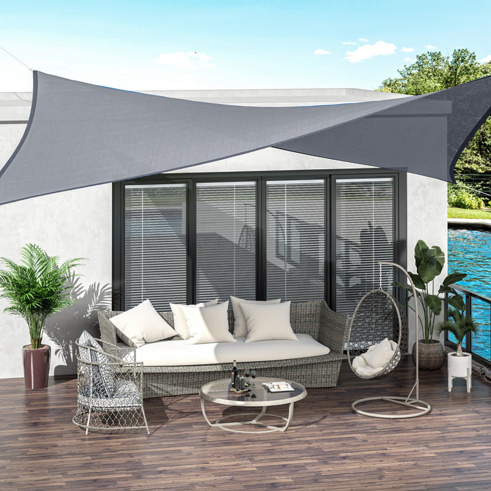 Outsunny Rectangle 13' X 20' Canopy Sun Sail Shade Garden Cover Uv Protector Outdoor Patio Lawn Shel