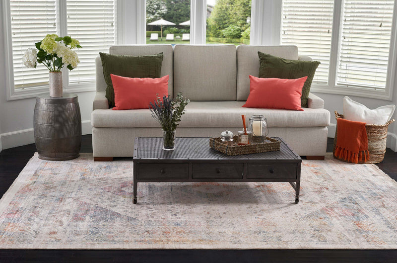 Ethel Traditional 8'0\" x Area Rug in Multi Indoor Area Rug 