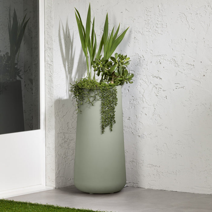 Dalya Tall Outdoor Pot Planter - Sage Green