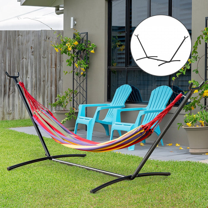 Outsunny 9.2'l Adjustable Hammock Stand Only, Heavy Duty Universal Garden Outdoor Camping Picnic Sun