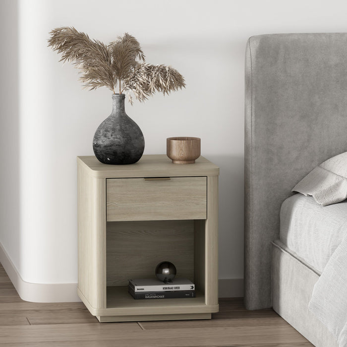 Evelyn Modern 20\" Nightstand in Natural (1-Drawer) 