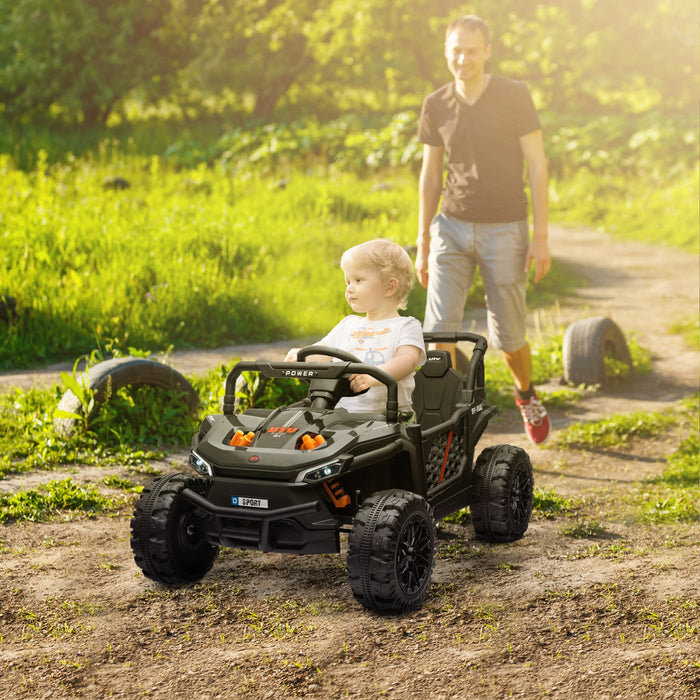 Qaba Kids Powered Ride-On Car, 12v Battery Powered Electric Car For Kids, Toy Truck With Remote Cont