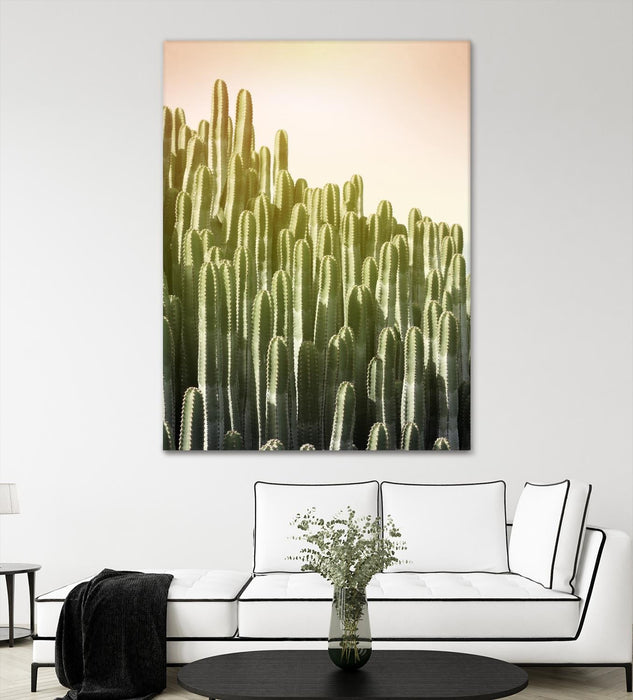 \"Pink Sky Cactus\" Giant Art 72x54 Wall Art