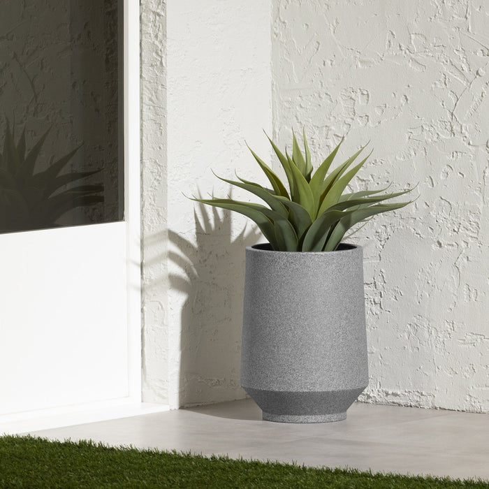Dalya 16\" Planter - Mottled Grey