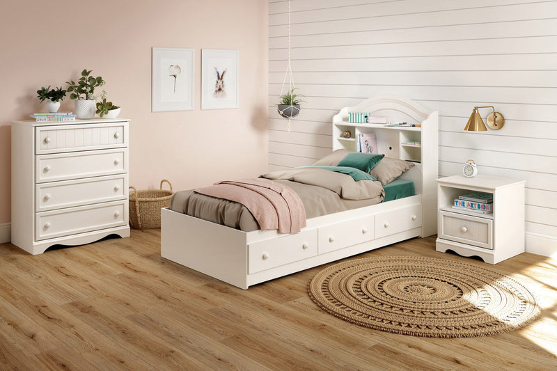 Savannah 1-drawer Nightstand - End Table With Storage - Pure White 