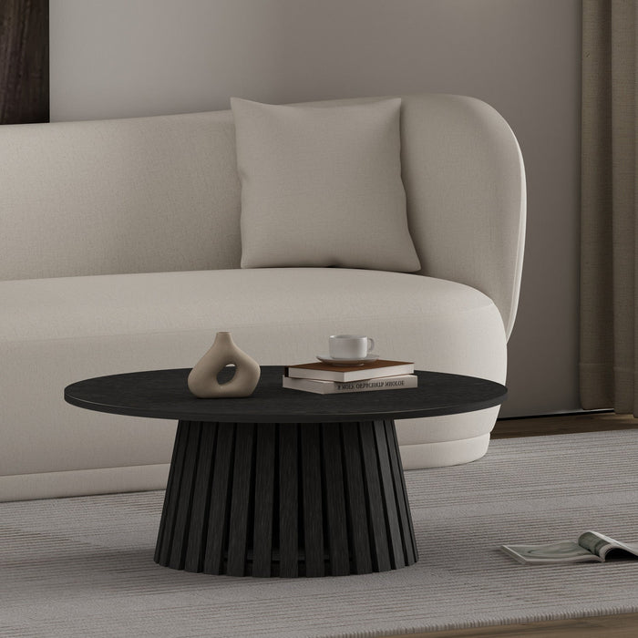 Layla Scandinavian Modern Coffee Table in Black 